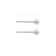 JewelrySupply Sterling Silver 3mm Ball Post Earrings (1 Pair of Sterling Silver Earrings)