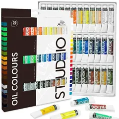 Oil Paint Set, 36x12ml/0.4 Fl Oz Tubes, Non-toxic Oil Based Paints for Canvas Craft Painting, Great Value Art Supplies for Artists, Adults, Kids & Beginners