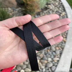 Black 1/2&rdquo; Seatbelt Webbing (by the yard)