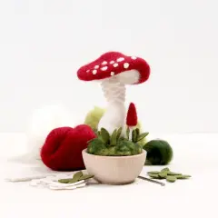 Mushroom Needle Felting Kit, Crimson Toadstool