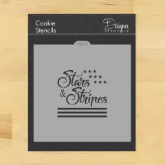 Stars & Stripes Cookie & Craft Stencil | CM208 by Designer Stencils | Cookie Decorating Tools |
