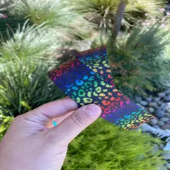 Rainbow Leopard Print 1.5&rdquo; Seatbelt Webbing