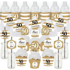 Big Dot of Happiness We Still Do - 50th Wedding Anniversary - Anniversary Party Favors and Cupcake Kit - Fabulous Favor Party Pack - 100 Pieces