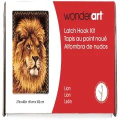 Wonderart Latch Hook Kit 27"X40"-Lion