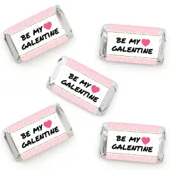 Big Dot of Happiness Be My Galentine - Mini Candy Bar Wrapper Stickers - Galentine&rsquo;s and Valentine&rsquo;s Day Party Small Favors - 40 Count