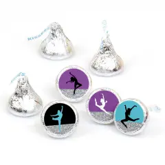 Big Dot of Happiness Must Dance to the Beat - Dance - Birthday Party Round Candy Sticker Favors - Labels Fits Chocolate Candy (1 Sheet of 108)