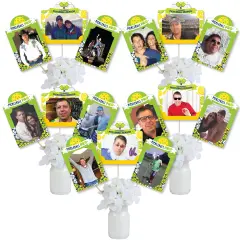 Big Dot of Happiness Let's Rally - Pickleball - Birthday or Retirement Party Picture Centerpiece Sticks - Photo Table Toppers - 15 Pieces