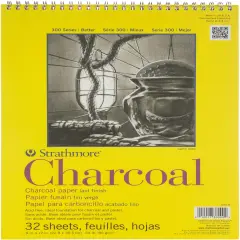 Strathmore Charcoal Spiral Paper Pad 9"X12"-32 Sheets