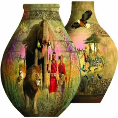 Sunsout African Pots 1000 pc Special Shape Jigsaw Puzzle 95622