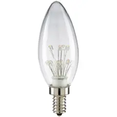 SUNLITE 80129-SU LED Vintage Star 1w Light Bulb Candelabra (E12) Base Warm White