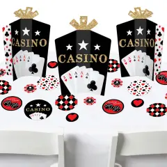 Big Dot of Happiness Las Vegas - Casino Party Decor and Confetti - Terrific Table Centerpiece Kit - Set of 30