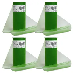 Pack of 4 Premium Matte Tulle Spool of 6-inch X 25 Yards Emerald