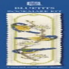 Textile Heritage Counted Cross Stitch Bookmark Kit - Bluetits Multicolor