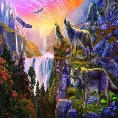 Sunsout Wolf Sun/Wolf Moon 1000 pc Jigsaw Puzzle 24424