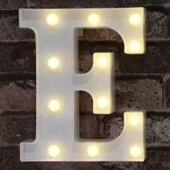 LED Marquee Letter Lights Sign, Light Up Alphabet Letter for Home Party Wedding Decoration E