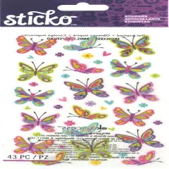 Sticko Spicier Butterflies Stickers