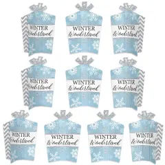 Big Dot of Happiness Winter Wonderland - Table Decorations - Snowflake Holiday Party and Winter Wedding Fold and Flare Centerpieces - 10 Count