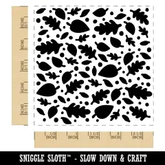 Falling Leaves Square Rubber Stamp for Stamping Crafting