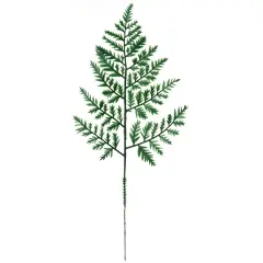 7.5-Inch Green Leather Leaf Set of 2 - Luxurious & Durable Home Decor Accent Pieces - Popular for Boho-Chic and Rustic Interior Design, Floral Home by Artificial Flowers