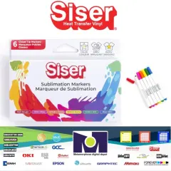 Sublimation Markers- Iron-on Heat Transfer Markers Brights for T-Shirts By Siser