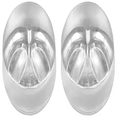 2 14K White Gold Friction Ear Nut with Silicone Cushion 5.00mm Wide x 4.2mm High