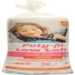 Fairfield Low-Loft Bonded Polyester Batting-Twin Size 72"X90"