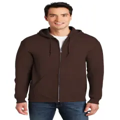Gildan&reg; Heavy Blend Long Sleeve Full-Zip Hooded Sweatshirt Dark chocolate