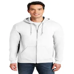 Gildan&reg; Heavy Blend Long Sleeve Full-Zip Hooded Sweatshirt White