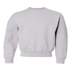 JERZEES&reg; NuBlend Youth Crewneck Long Sleeve Sweatshirt Ash