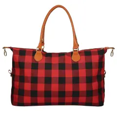 Women Duffle Bag Travel Luggage Bags Weekend Overnight Bag Tote Bags Shoulder Handle Bags Red