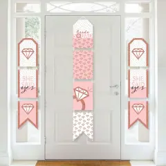 Big Dot of Happiness Bride Squad - Hanging Vertical Paper Door Banners - Rose Gold Bridal Shower Bachelorette Party Wall Decor Kit - Indoor Door Decor