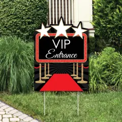 Big Dot of Happiness Red Carpet - Party Decorations - Movie Night Party Welcome Yard Sign