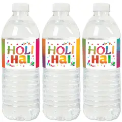 Big Dot of Happiness Holi Hai - Festival of Colors Party Water Bottle Sticker Labels - Set of 20