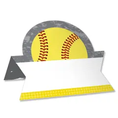 Big Dot of Happiness Grand Slam - Fastpitch Softball - Birthday Party or Baby Shower Tent Buffet Card - Table Setting Name Place Cards - Set of 24