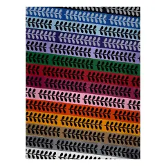 Stem Leaves Border Satin Ribbon for Bows Gift Wrapping - 1" - 3 Yards Lavender Ribbon