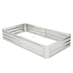 Metal Galvanized Raised Garden Bed with Open-Ended Base