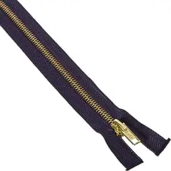 Coats & Clark F2518-013 Heavyweight Brass Separating Metal Zipper, 18", Navy