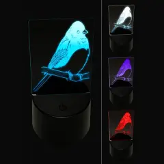 Perched Dark-Eyed Junco Bird 3D Illusion LED Night Light Sign Nightstand Desk Lamp