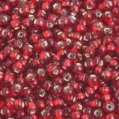 John Bead 8/0 Silver Lined Czech Glass Seed Beads, 500g Red