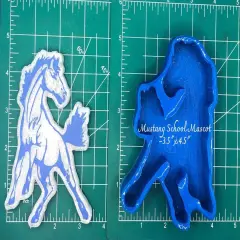 Mustang School Mascot Silicone Freshie Mold