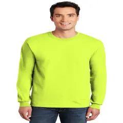 Gildan&reg; Ultra Cotton Long Sleeve Crewneck T-Shirt Safety green
