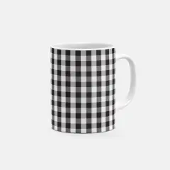Black Gingham Mug
