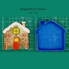 Gingerbread House Silicone Freshie Mold