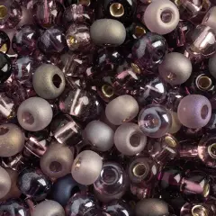 John Bead 2/0 Mixed Czech Glass Seed Beads, 500g Purple Mix