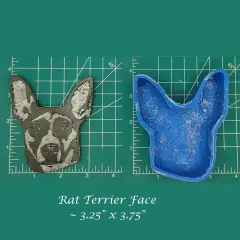 Rat Terrior Head Silicone Freshie Mold