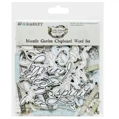 49 and Market Moonlit Garden Chipboard Word Set