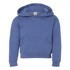 JERZEES&reg; Hooded Turtle Neck Long Sleeve Sweatshirt For Youth Vintage heather blue