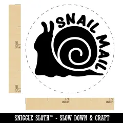Snail Mail Self-Inking Rubber Stamp Ink Stamper for Stamping Crafting Planners Brown