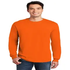 Gildan&reg; Heavy Cotton Long Sleeve Crewneck T-Shirt Orange
