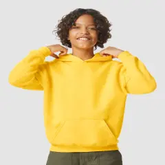Gildan&reg; Youth Midweight Hooded Sweatshirt Daisy